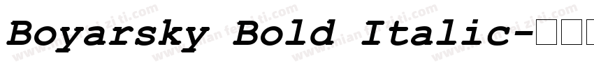 Boyarsky Bold Italic字体转换